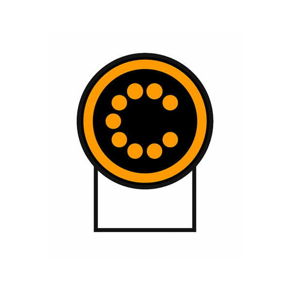 Orange Iron-On Patch