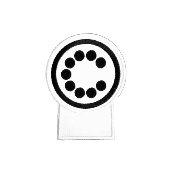 White Iron-On Patch