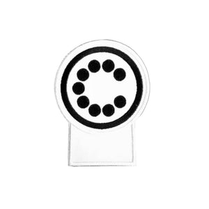White Iron-On Patch