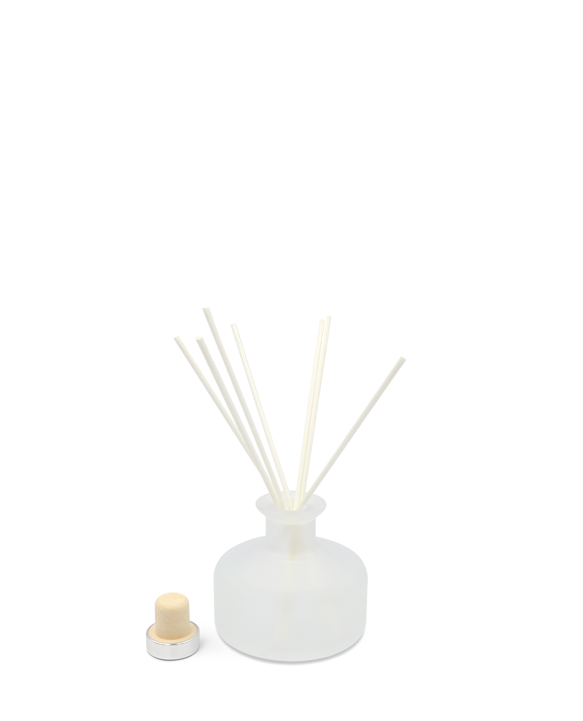 Classic Matte Round Glass Diffuser - Clear Frosted - 180 ML - 3005