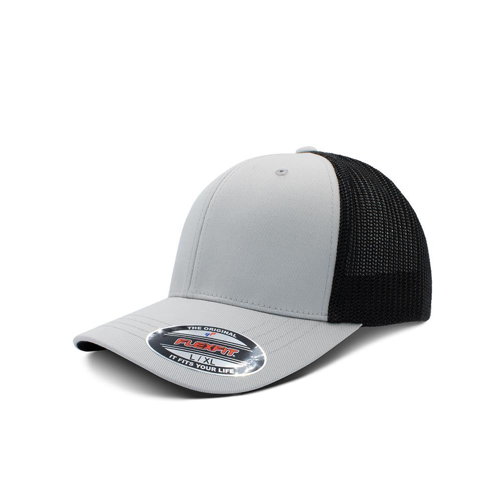 Flexfit Trucker - Medium Grey & Black - 6511 X Mesh