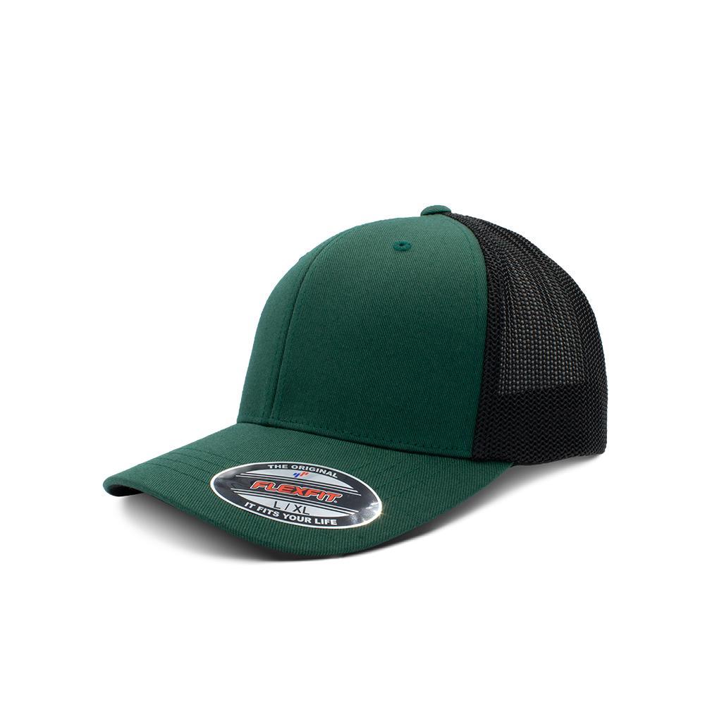 Flexfit Trucker - Spruce & Black - 6511 X Mesh