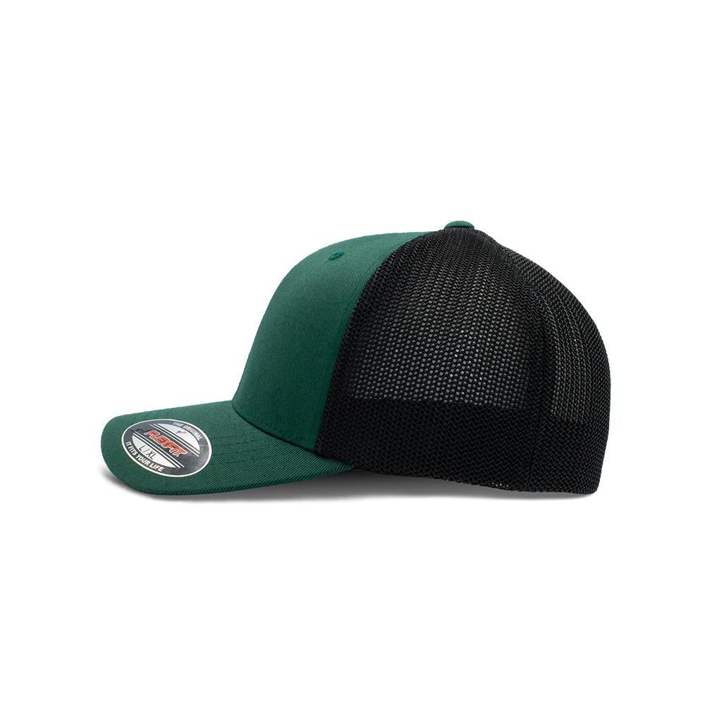 Flexfit Trucker - Spruce & Black - 6511 X Mesh