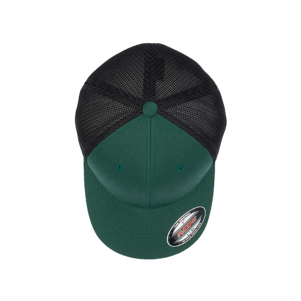 Flexfit Trucker - Spruce & Black - 6511 X Mesh