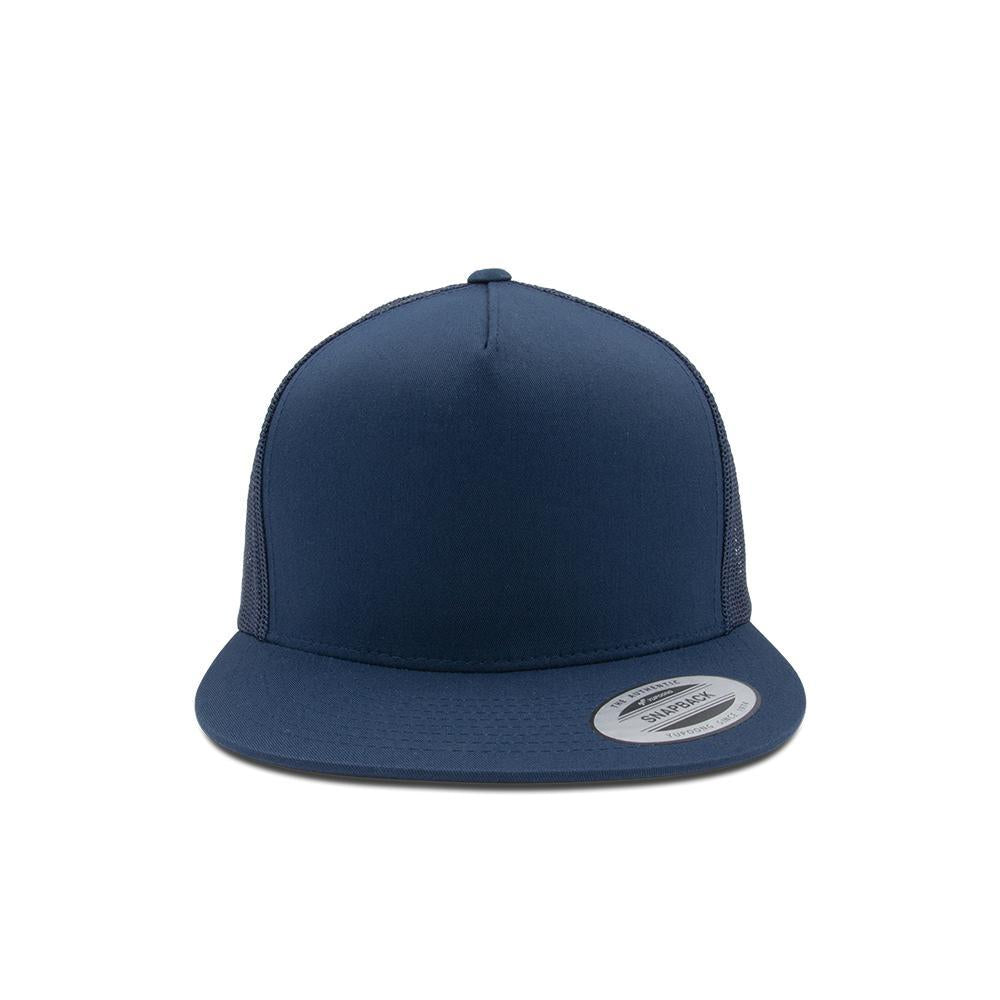 Trucker Snapback Flat Peak - Navy Blue - 6006