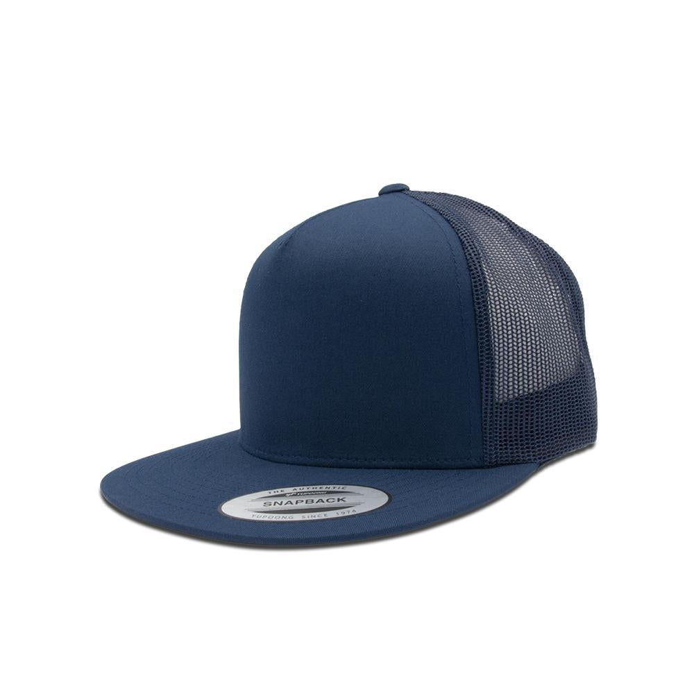 Trucker Snapback Flat Peak - Navy Blue - 6006