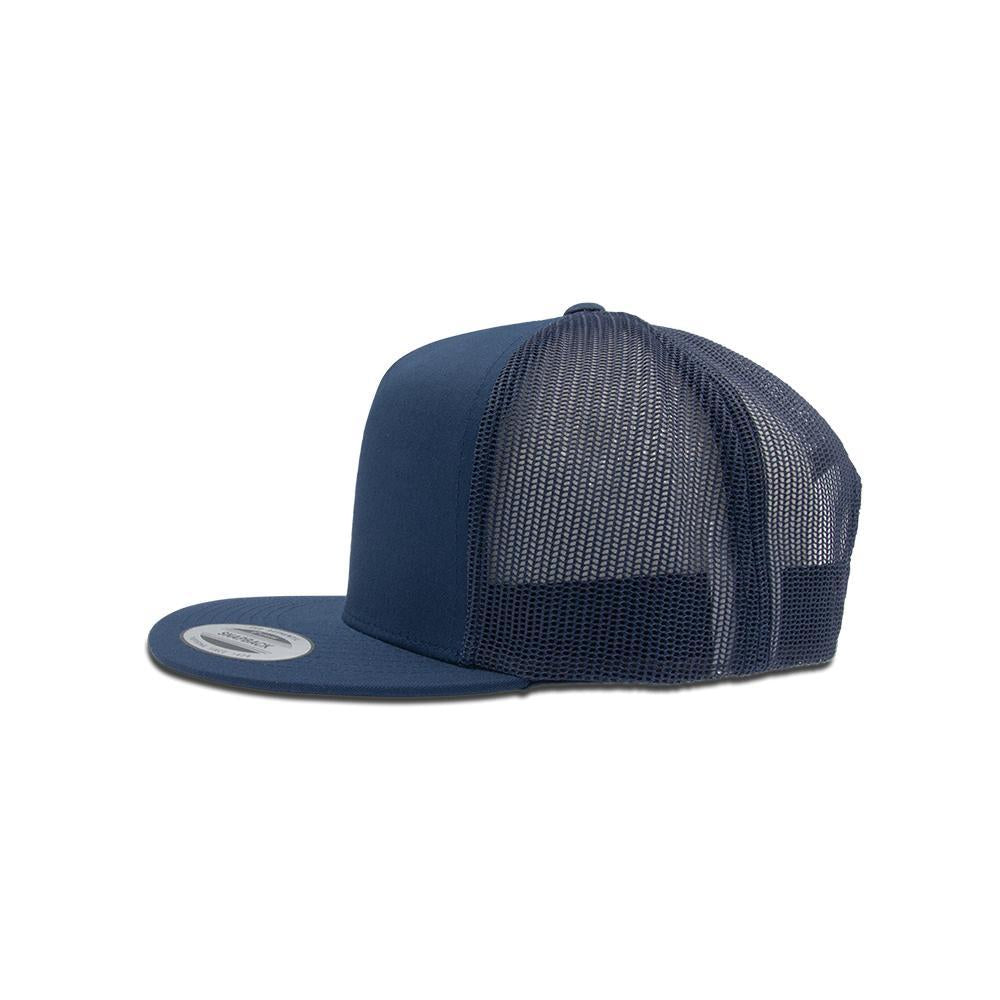 Trucker Snapback Flat Peak - Navy Blue - 6006