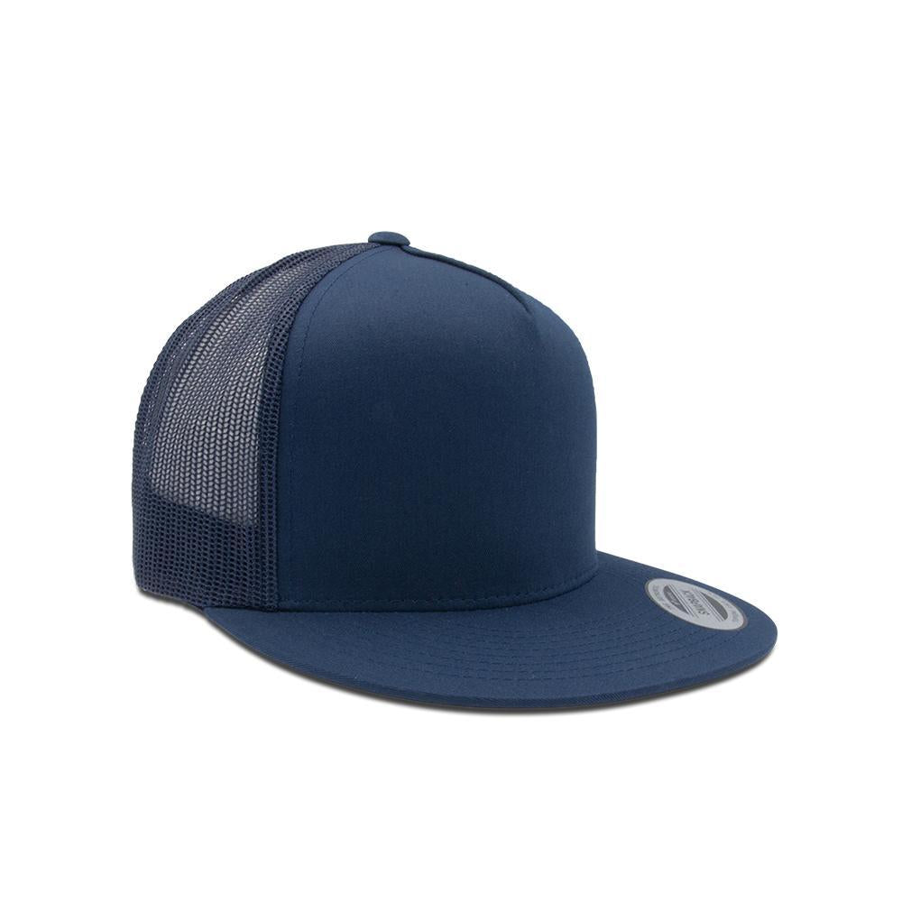 Trucker Snapback Flat Peak - Navy Blue - 6006