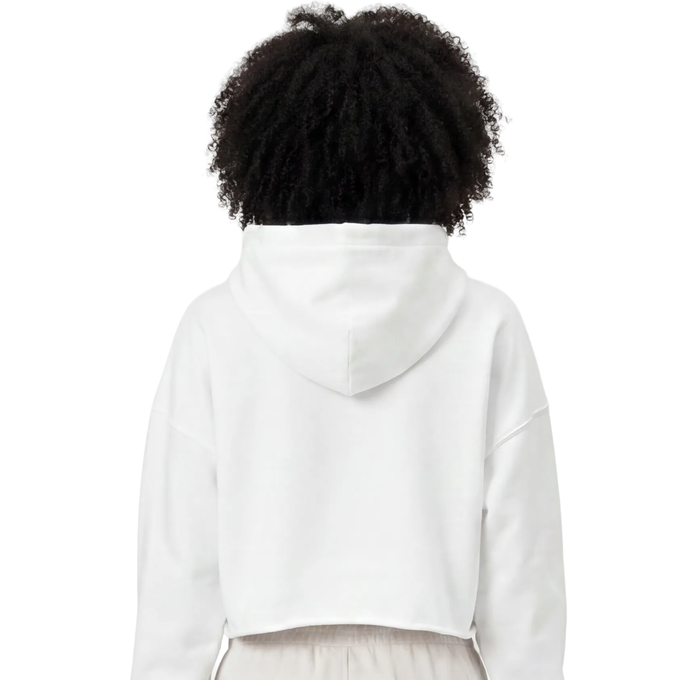 Cropped hoodie back view