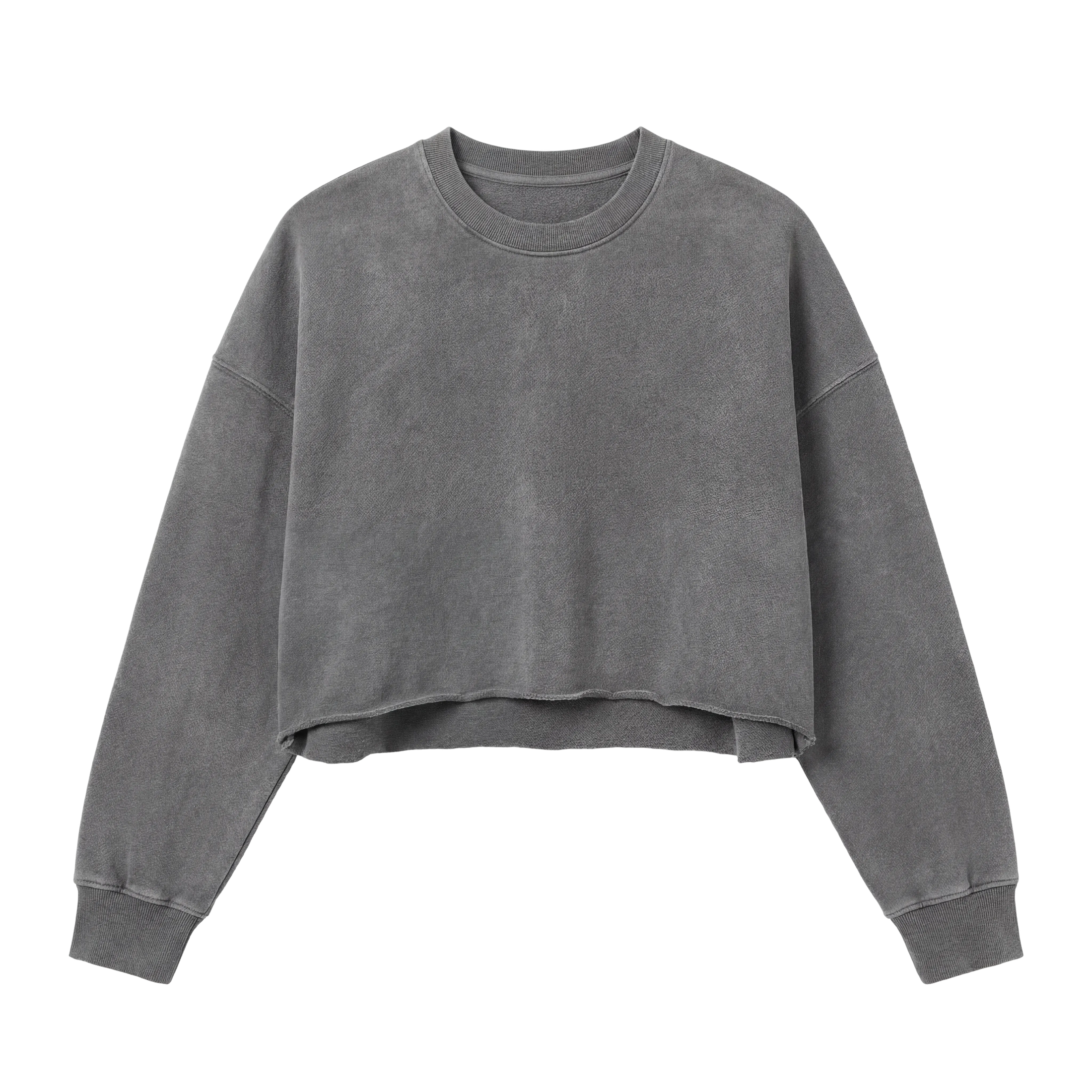 Cropped sweatshirt flat product view