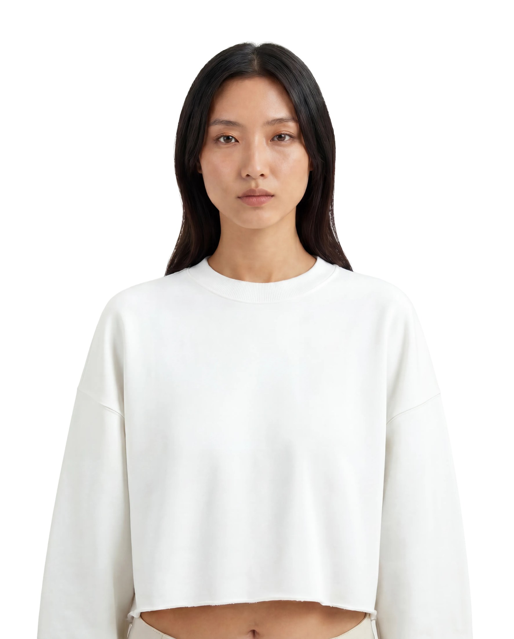 Cropped sweatshirt front view