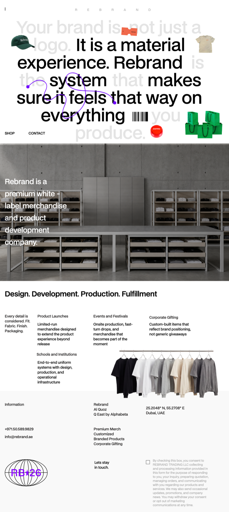 Rebrand homepage design draft